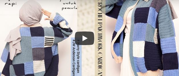 Crochet cardigan patchwork tutorial for beginners + Neat stitching tricks